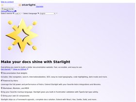 Starlight Docs screenshot